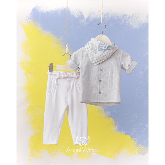 Angel Wings Βαπτιστικό Ρούχο για Αγόρι Patrick Σχέδιο 216 - Ρούχα Βάπτισης για Αγόρι στο Oneirokosmos