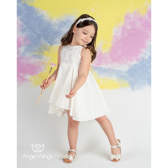 Angel Wings Βαπτιστικό Ρούχο για Κορίτσι Alice Σχέδιο 298 - Ρούχα Βάπτισης για Κορίτσι στο Oneirokosmos