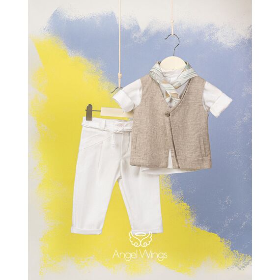 Angel Wings Βαπτιστικά Ρούχα για Αγόρι Αχιλλέας Σχέδιο 221 - Ρούχα Βάπτισης για Αγόρι στο Oneirokosmos