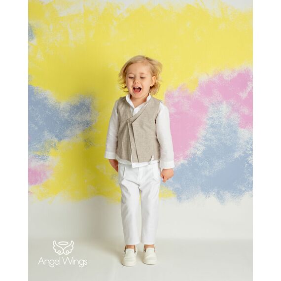 Angel Wings Βαπτιστικά Ρούχα για Αγόρι Αχιλλέας Σχέδιο 221 - Ρούχα Βάπτισης για Αγόρι στο Oneirokosmos