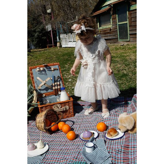 Bambolino: Ilektra Βαπτιστικό ρούχο για κορίτσι 1614 - Ρούχα Βάπτισης για Κορίτσι στο Oneirokosmos