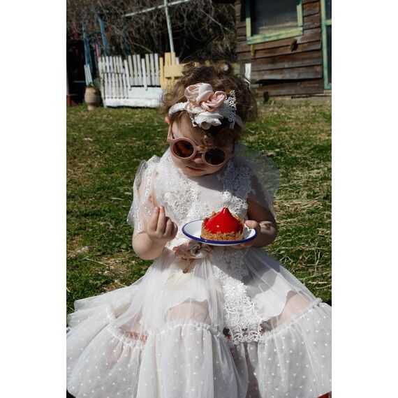 Bambolino: Ilektra Βαπτιστικό ρούχο για κορίτσι 1614 - Ρούχα Βάπτισης για Κορίτσι στο Oneirokosmos