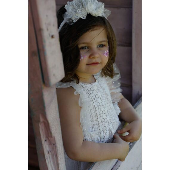 Bambolino: Lamprini Βαπτιστικό ρούχο για κορίτσι 1620 - Ρούχα Βάπτισης για Κορίτσι στο Oneirokosmos