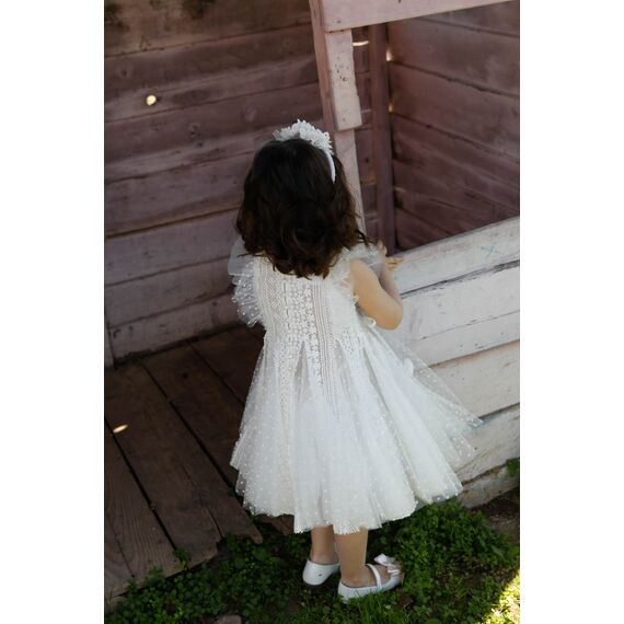 Bambolino: Lamprini Βαπτιστικό ρούχο για κορίτσι 1620 - Ρούχα Βάπτισης για Κορίτσι στο Oneirokosmos