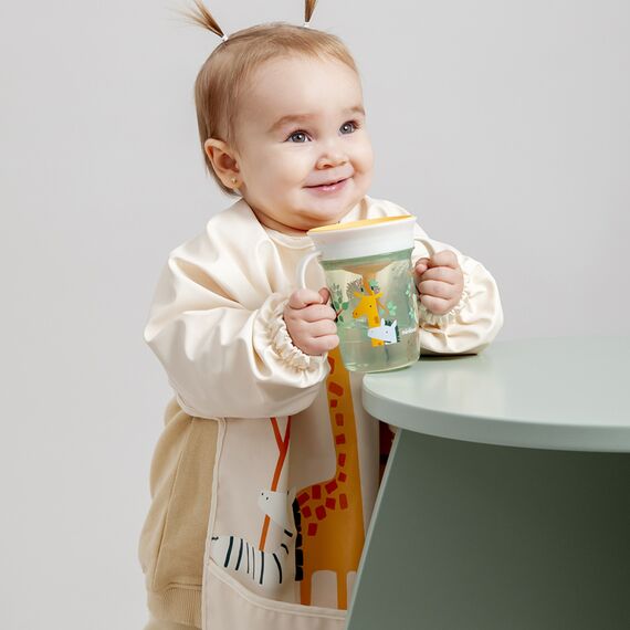 Miniland Soft Μακρυμάνικη  Σαλιάρα  Biby Jungle ML89625 - Σαλιάρες Πλαστικές - Σιλικόνης στο Oneirokosmos