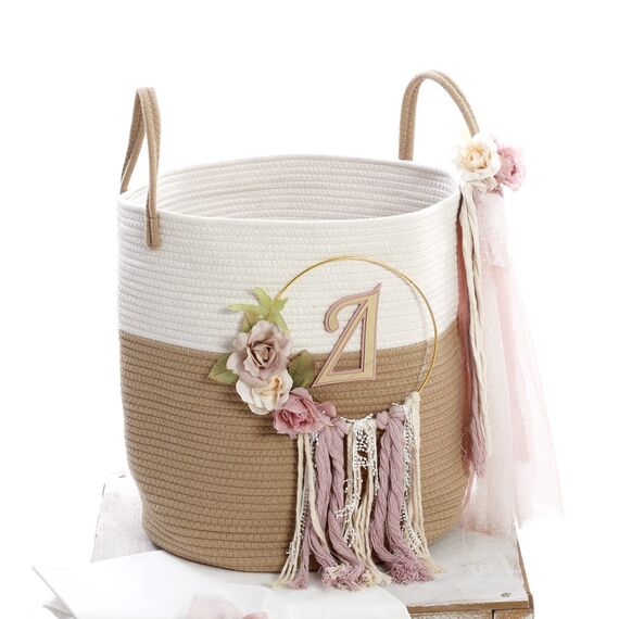 Σετ Βάπτισης Λουλούδια και Μονόγραμμα ΣΔΣ-2523 - Για Κορίτσι στο Oneirokosmos