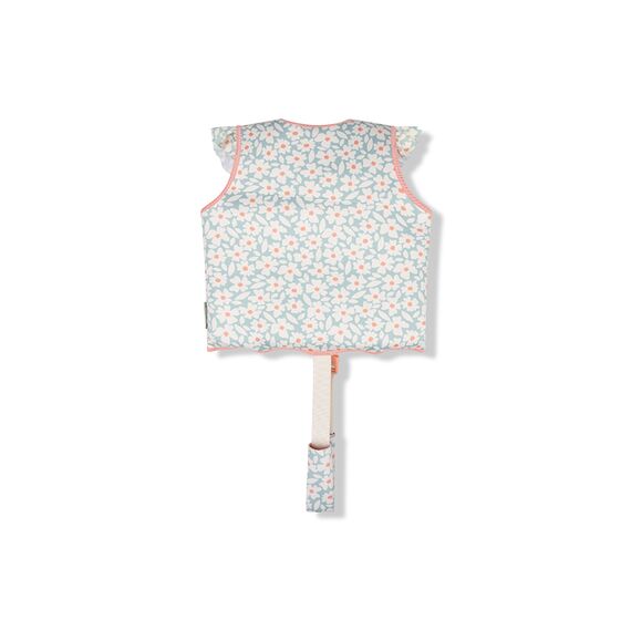 Swim Essentials: Σωσίβιο γιλέκο κολύμβησης με ιμάντα ασφαλείας για παιδιά 3-6 ετών "Green Flowers" SWE-2024SE1071 - Θάλασσα & Πισίνα στο Oneirokosmos