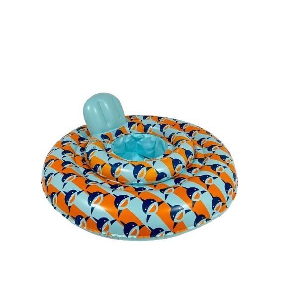 Swim Essentials: Παιδικό σωσίβιο με κάθισμα 69εκ για μωρά από 0-1 ετών  "Blue Sharks" SWE-2024SE1565 - Θάλασσα & Πισίνα στο Oneirokosmos