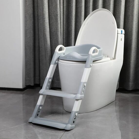 X-TREME BABY Εκπαιδευτικό Στεφάνι Τουαλέτας με Σκαλάκια Grey XT312 - WC- Γιογιό-Μειωτές Τουαλέτας-Σκαλοπατάκια στο Oneirokosmos
