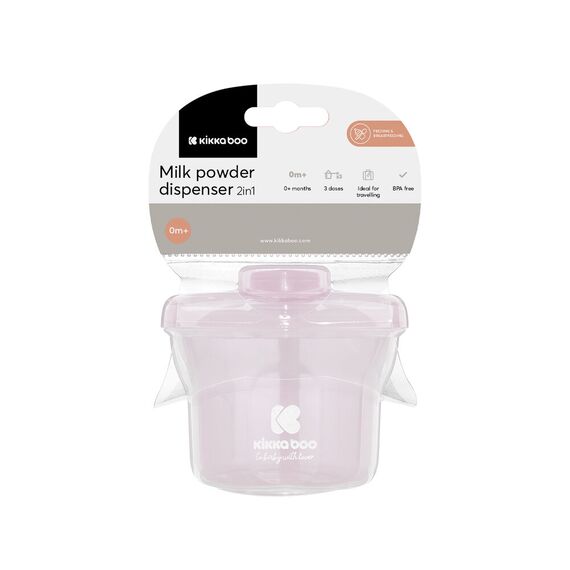 Kikka Boo Δοσομετρητής Σκόνης Γάλακτος Milk powder dispenser 2in1 Light Pink  31302040124 - Μπιμπερό στο Oneirokosmos