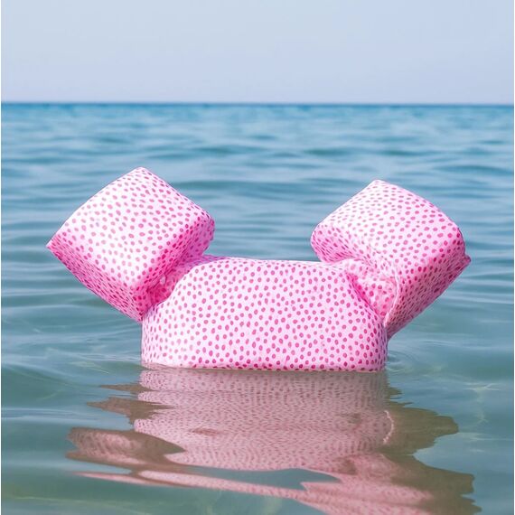 Swim Essentials: Μπρατσάκια με έξτρα θωρακική ενίσχυση για παιδιά με βάρος 15-30 κιλά - "Pink with Dots" SWE-2024SE1003 - Θάλασσα & Πισίνα στο Oneirokosmos