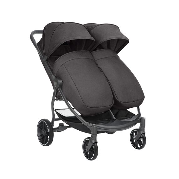 Kikka boo Καρότσι Διδύμων Happy 2 Dark Grey 31001040015 - Καρότσια για Δίδυμα στο Oneirokosmos