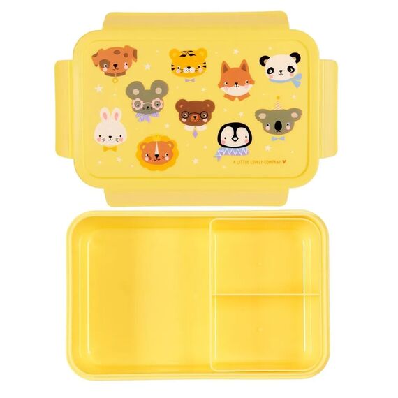 A Little Lovely Company Δοχείο φαγητού Bento με χωρίσματα- 1,2 L- Animals Friends BBAFYE77 - Σετ Φαγητού, Μπολάκια, Πιατάκια Φαγητού στο Oneirokosmos