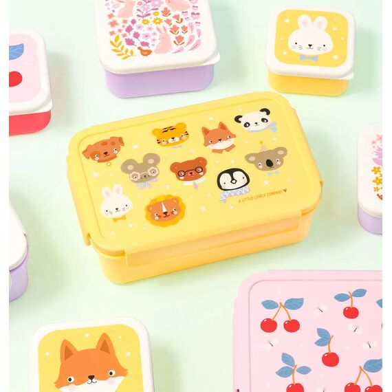 A Little Lovely Company Δοχείο φαγητού Bento με χωρίσματα- 1,2 L- Animals Friends BBAFYE77 - Σετ Φαγητού, Μπολάκια, Πιατάκια Φαγητού στο Oneirokosmos