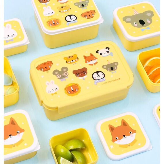 A Little Lovely Company Δοχείο φαγητού Bento με χωρίσματα- 1,2 L- Animals Friends BBAFYE77 - Σετ Φαγητού, Μπολάκια, Πιατάκια Φαγητού στο Oneirokosmos