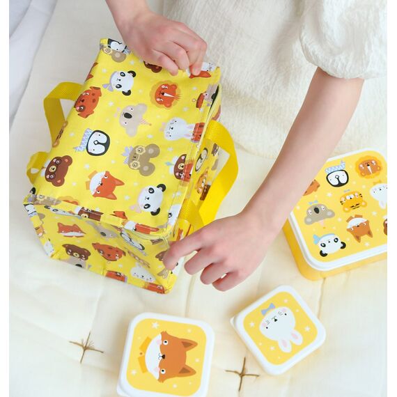 A Little Lovely Company Τσαντάκι μεταφοράς φαγητού - Animal Friends CBAFYE33 - Θερμός & Ισοθερμικά Προϊόντα στο Oneirokosmos