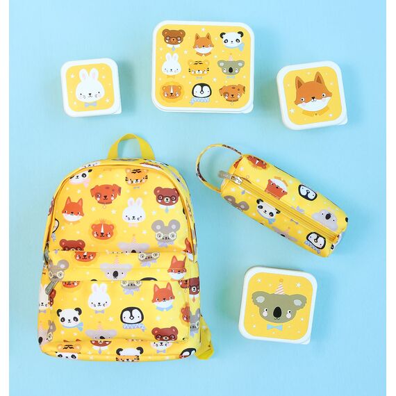 A Little Lovely Company Σετ 4 Δοχεία Φαγητού Lunch & Snack Box Animal Friends SBSEAF81 - Σετ Φαγητού, Μπολάκια, Πιατάκια Φαγητού στο Oneirokosmos