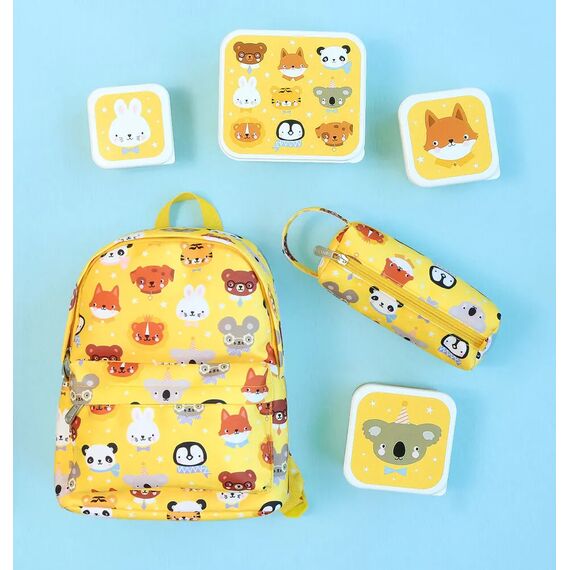 A Little Lovely Company Σετ 4 Δοχεία Φαγητού Lunch & Snack Box Animal Friends SBSEAF81 - Σετ Φαγητού, Μπολάκια, Πιατάκια Φαγητού στο Oneirokosmos