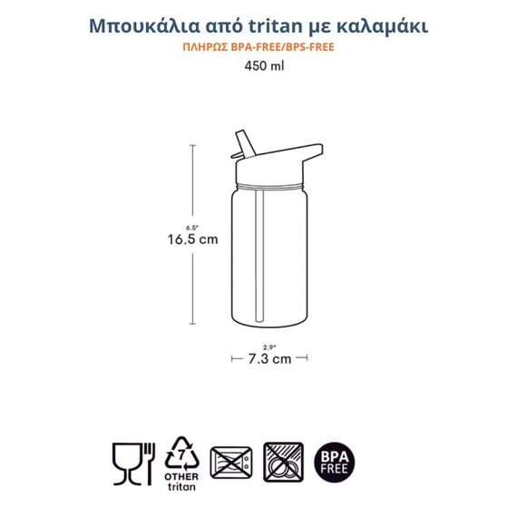 A Little Lovely Company Παιδικό Παγούρι από Tritan 450ml - Animal Friends DBAFYE90 - Εκπαιδευτικά Ποτηράκια στο Oneirokosmos