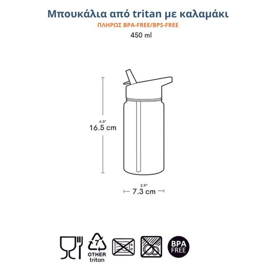 A Little Lovely Company Παιδικό Παγούρι από Tritan 450ml - Animal Friends DBAFYE90 - Εκπαιδευτικά Ποτηράκια στο Oneirokosmos