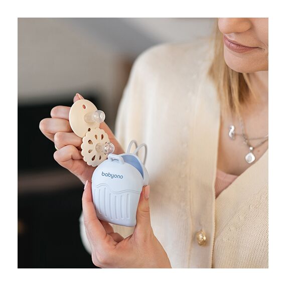 BabyOno Θήκη πιπίλας σιλικόνης - Μπλε BN1656/01 - Πιπίλες στο Oneirokosmos