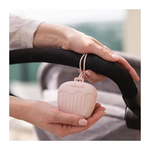BabyOno Θήκη πιπίλας σιλικόνης - Ροζ BN1656/02 - Πιπίλες στο Oneirokosmos