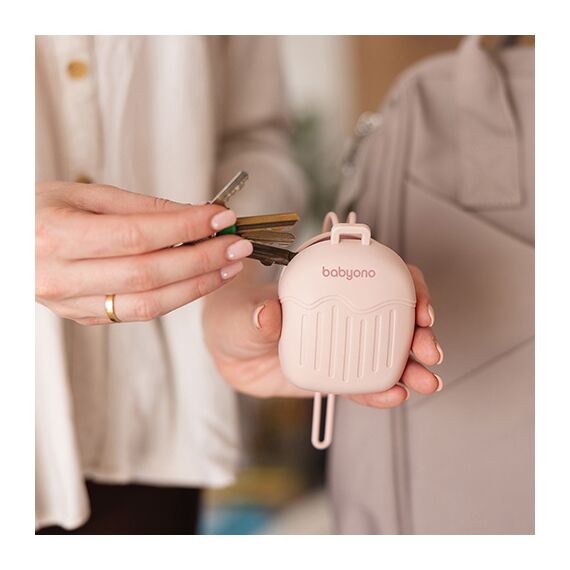 BabyOno Θήκη πιπίλας σιλικόνης - Ροζ BN1656/02 - Πιπίλες στο Oneirokosmos