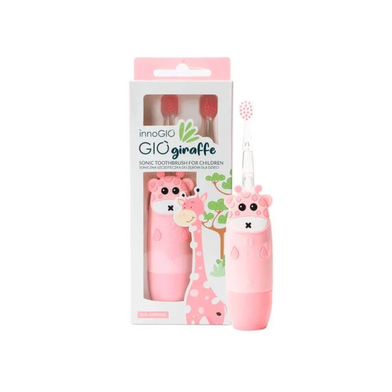 INNOGIO Sonic Παιδική Ηλεκτρική Οδοντόβουρτσα Giogirafee Pink GIO450P - Προϊόντα υγιεινής φροντίδας στο Oneirokosmos