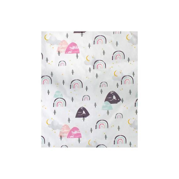 Dimcol Πάνα Αγκαλιάς Χασέ Cotton 100% 80x80 εκ. Rainbow 575 White-Pink - Πάνες-Λαβέτες-Σελτέδες στο Oneirokosmos