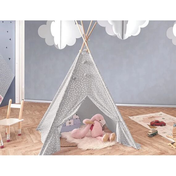 Παιδική Σκηνή Teepee Home Deco Kids με διαστάσεις 120Χ120Χ160cm Grey RG9227 - Σκηνές στο Oneirokosmos