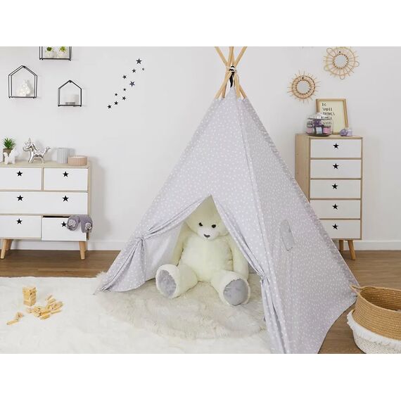 Παιδική Σκηνή Teepee Home Deco Kids με διαστάσεις 120Χ120Χ160cm Grey RG9227 - Σκηνές στο Oneirokosmos