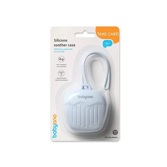 BabyOno Θήκη πιπίλας σιλικόνης - Μπλε BN1656/01 - Πιπίλες στο Oneirokosmos