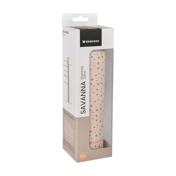 Kikka Boo Ανοξείδωτος Θερμός για Υγρά 500ml Savanna Pink 31302030054 - Θερμός & Ισοθερμικά Προϊόντα στο Oneirokosmos