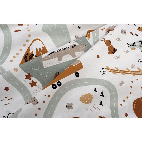 Dimcol Πάνα Αγκαλιάς Χασέ Cotton 100% 80x80 εκ.  Countryside 580 White-Mint - Πάνες-Λαβέτες-Σελτέδες στο Oneirokosmos