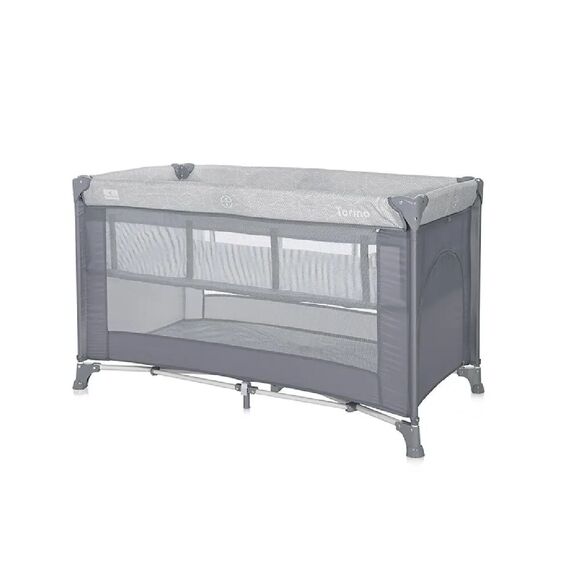 Lorelli  Παρκοκρέβατο Torino 2 Επιπέδων Grey Striped Elements 10080462213 - Παρκοκρέβατο στο Oneirokosmos