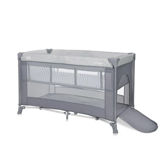 Lorelli  Παρκοκρέβατο Torino 2 Επιπέδων Grey Striped Elements 10080462213 - Παρκοκρέβατο στο Oneirokosmos