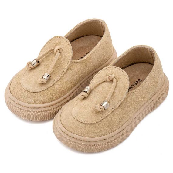 Babywalker Loafer με Φουντάκια BW4307 Μπεζ - Βαπτιστικό Παπούτσι για Αγόρι στο Oneirokosmos