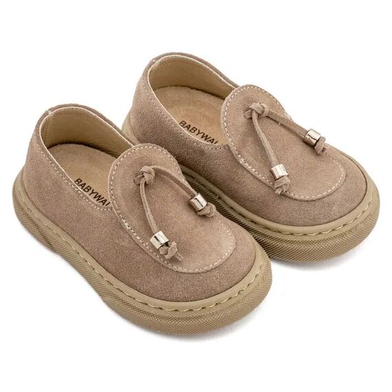 Babywalker Loafer με Φουντάκια BW4307 Πούρο - Βαπτιστικό Παπούτσι για Αγόρι στο Oneirokosmos
