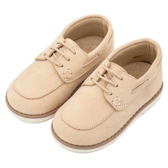 Babywalker Δετό Δερμάτινο Μοκασίνι BW 4308 Μπεζ - Βαπτιστικό Παπούτσι για Αγόρι στο Oneirokosmos