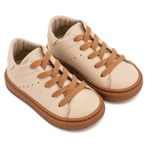 Babywalker Δετό Δερμάτινο Sneaker BW 4312 Μπεζ - Βαπτιστικό Παπούτσι για Αγόρι στο Oneirokosmos