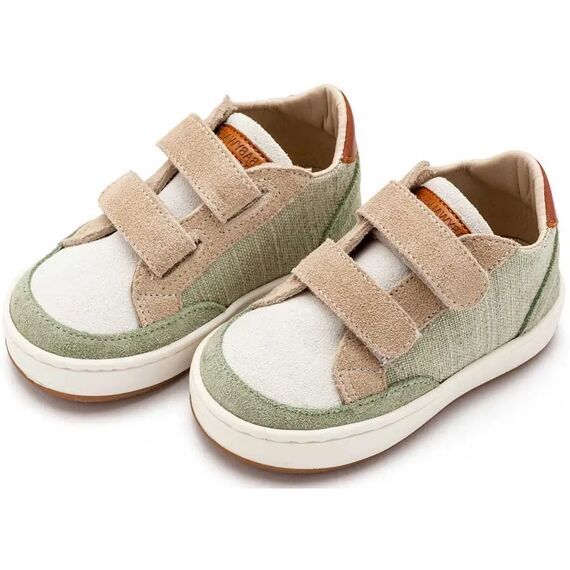 Babywalker Δίχρωμο Sneaker Διπλό Χρατς EXC5297  Μέντα Μπεζ Λευκό - Βαπτιστικό Παπούτσι για Αγόρι στο Oneirokosmos