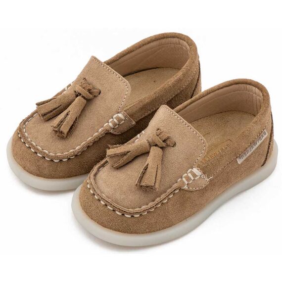 Babywalker Loafers με Φουντάκια EXC5317 Πούρο - Βαπτιστικό Παπούτσι για Αγόρι στο Oneirokosmos