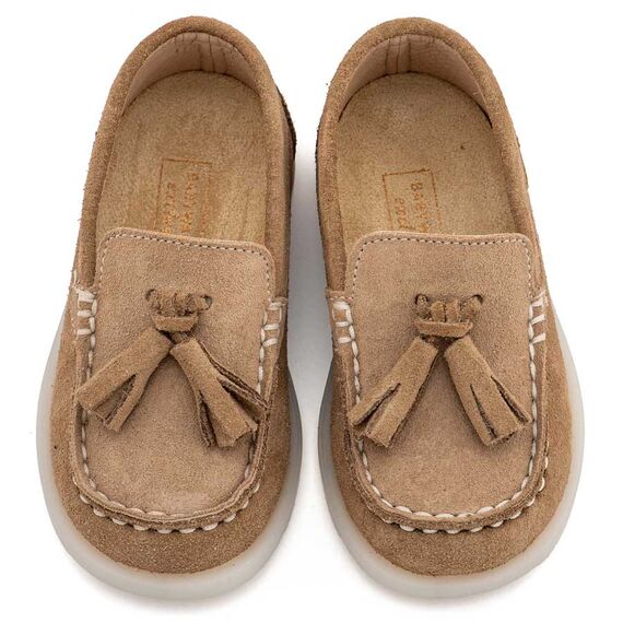 Babywalker Loafers με Φουντάκια EXC5317 Πούρο - Βαπτιστικό Παπούτσι για Αγόρι στο Oneirokosmos