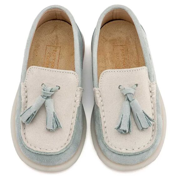 Babywalker Loafers με Φουντάκια EXC5317 Μίνεραλ - Βαπτιστικό Παπούτσι για Αγόρι στο Oneirokosmos