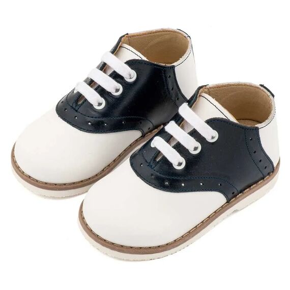 Babywalker Δίχρωμο Δετό Brogue EXC5318  Λευκό Μπλε - Βαπτιστικό Παπούτσι για Αγόρι στο Oneirokosmos