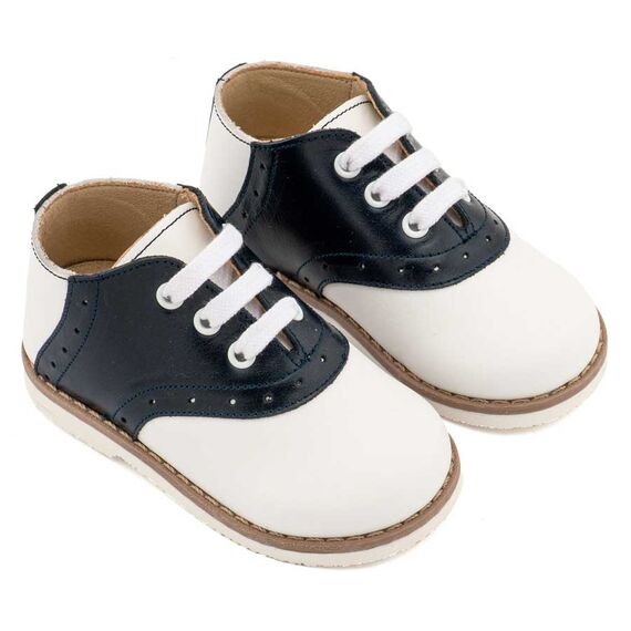 Babywalker Δίχρωμο Δετό Brogue EXC5318  Λευκό Μπλε - Βαπτιστικό Παπούτσι για Αγόρι στο Oneirokosmos