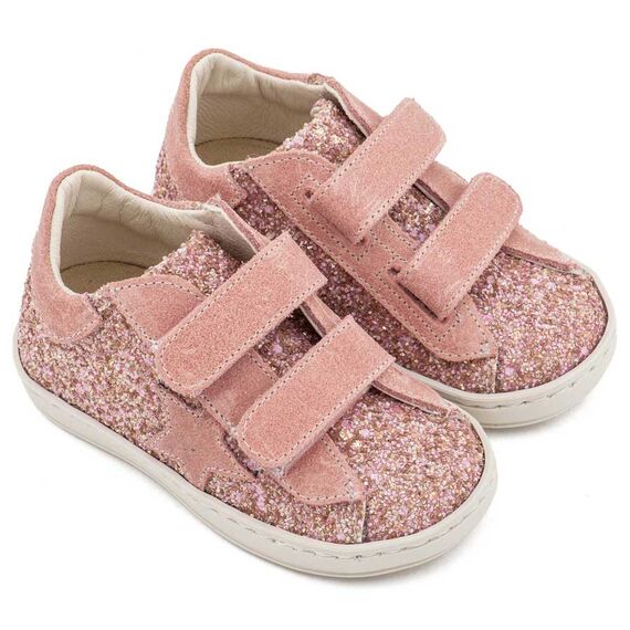 Babywalker Sneaker Διπλό Χρατς με Αστέρι στο Πλάι EXC5904 Ροζ Αντικέ - Βαπτιστικό Παπούτσι για Κορίτσι στο Oneirokosmos