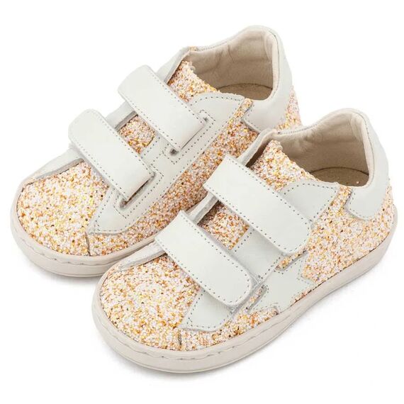 Babywalker Sneaker Διπλό Χρατς με Αστέρι στο Πλάι EXC5904 Εκρού - Βαπτιστικό Παπούτσι για Κορίτσι στο Oneirokosmos