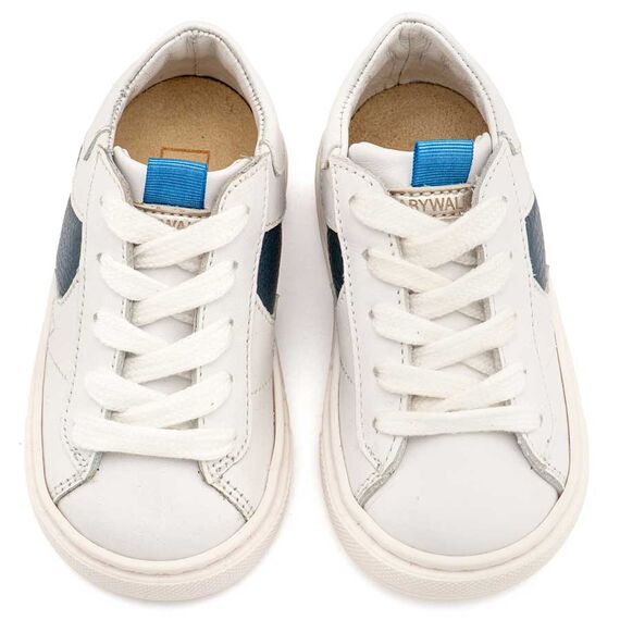 Babywalker Δίχρωμο Sneaker Δετό EXC8001 Λευκό Μπλε - Βαπτιστικό Παπούτσι για Αγόρι στο Oneirokosmos