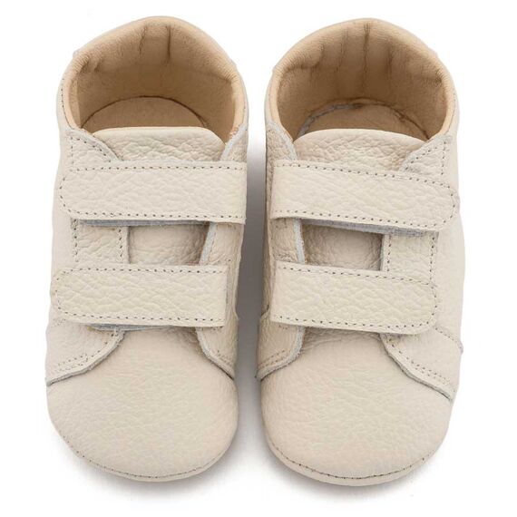 Babywalker Δερμάτινο Σνικερ με Χρατς MI1136 Εκρού - Βαπτιστικό Παπούτσι για Αγόρι στο Oneirokosmos
